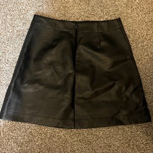 Faux leather skirt